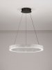 Lampa wisząca biało-czary ring Luces Exclusivas
